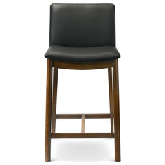 Silla de mostrador Shannon en cuero vegano negro