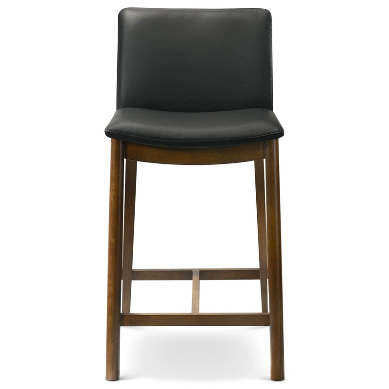 Silla de mostrador Shannon en cuero vegano negro