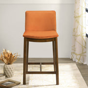 Silla de mostrador Shannon en terciopelo naranja quemado