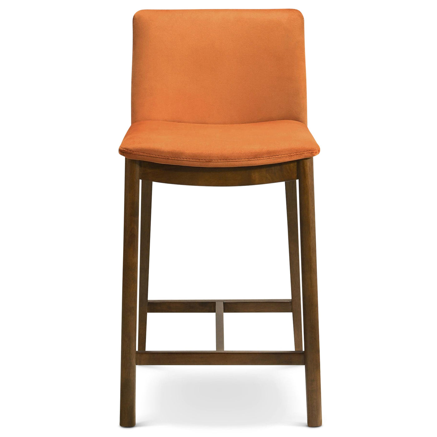 Silla de mostrador Shannon en terciopelo naranja quemado