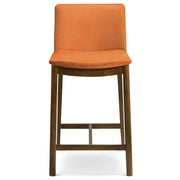 Silla de mostrador Shannon en terciopelo naranja quemado