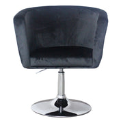 Simone Vanity Armchair in Black Velvet