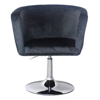 Simone Vanity Armchair in Black Velvet