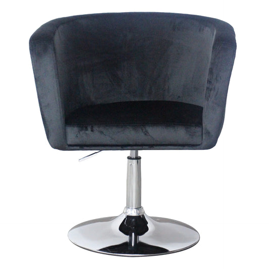 Simone Vanity Armchair in Black Velvet