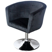Simone Vanity Armchair in Black Velvet