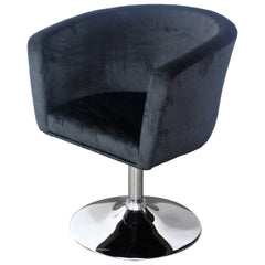 Simone Vanity Armchair in Black Velvet
