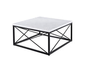 Mesa de cóctel de mármol blanco Skyler 