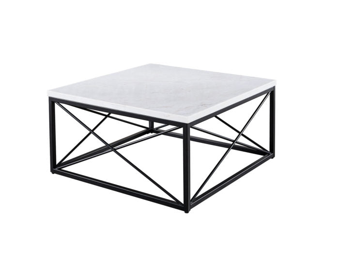 Mesa de cóctel de mármol blanco Skyler 
