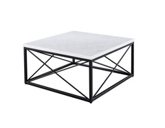 Mesa de cóctel de mármol blanco Skyler 