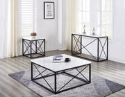 Mesa de cóctel de mármol blanco Skyler 
