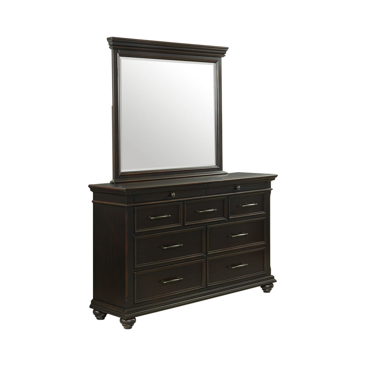 Slater Dresser & Mirror Set Black