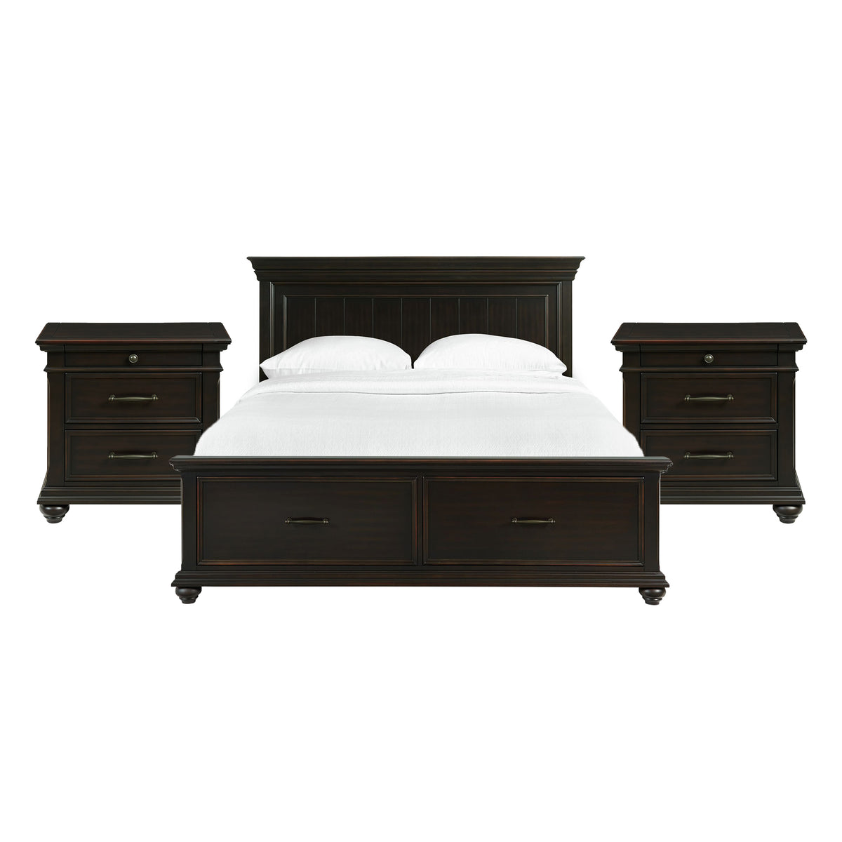 Slater King Platform Storage 3PC Bedroom Set with 2 Nightstands