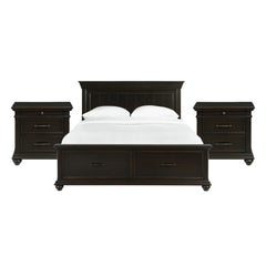 Slater King Platform Storage 3PC Bedroom Set with 2 Nightstands