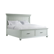 Slater King Platform Storage 6Pc Bedroom Set In Grey