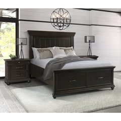 Slater Queen Platform Storage 3PC Bedroom Set with 2 Nightstands