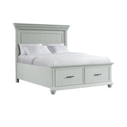 Slater Queen Platform Storage Bed In Grey