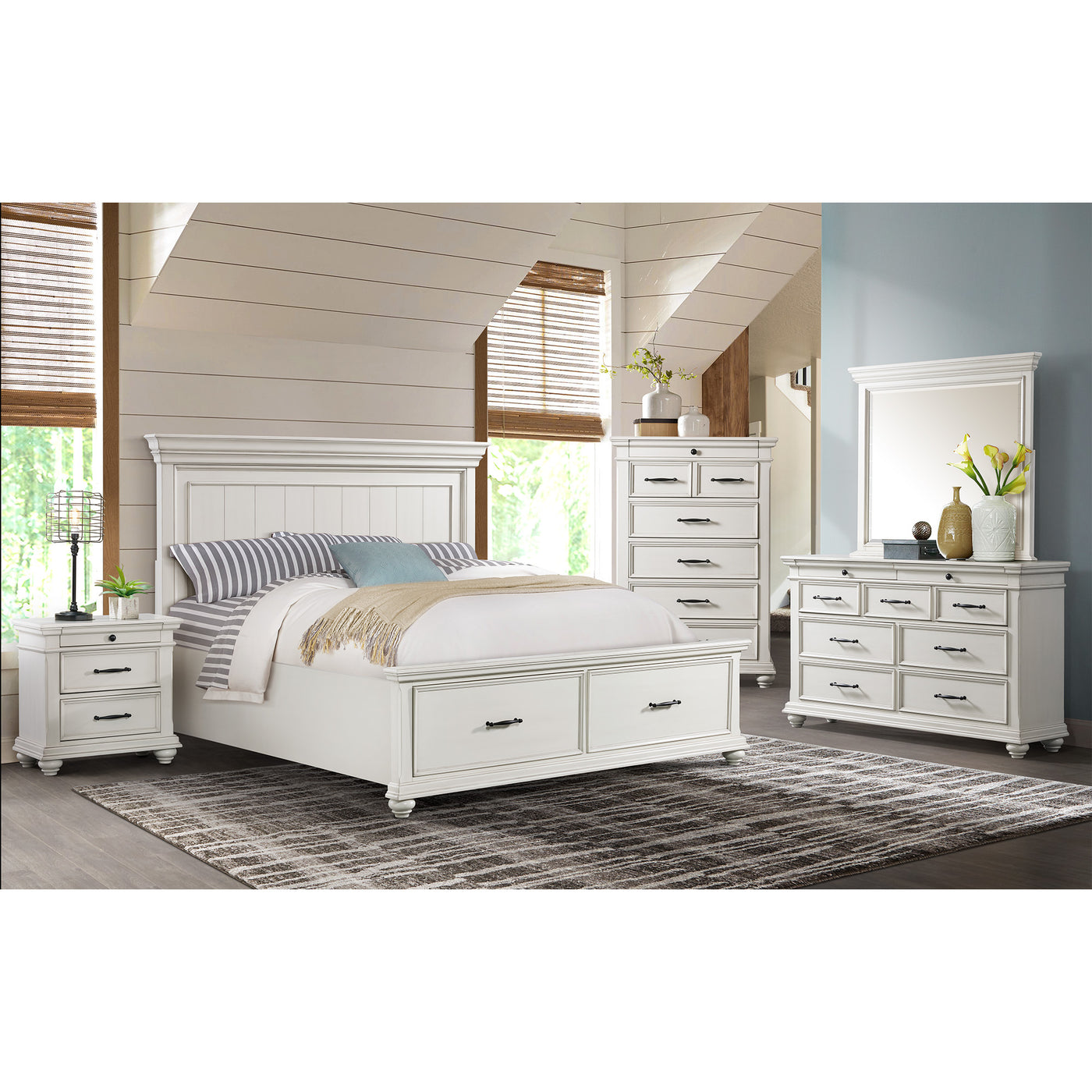 Slater King Platform Storage 6PC Bedroom Set