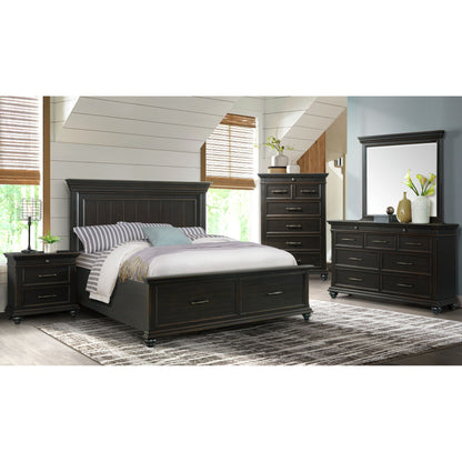 Slater King Platform Storage 6PC Bedroom Set Black