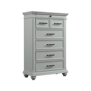 Slater Queen Platform Storage 5PC Bedroom Set in Grey