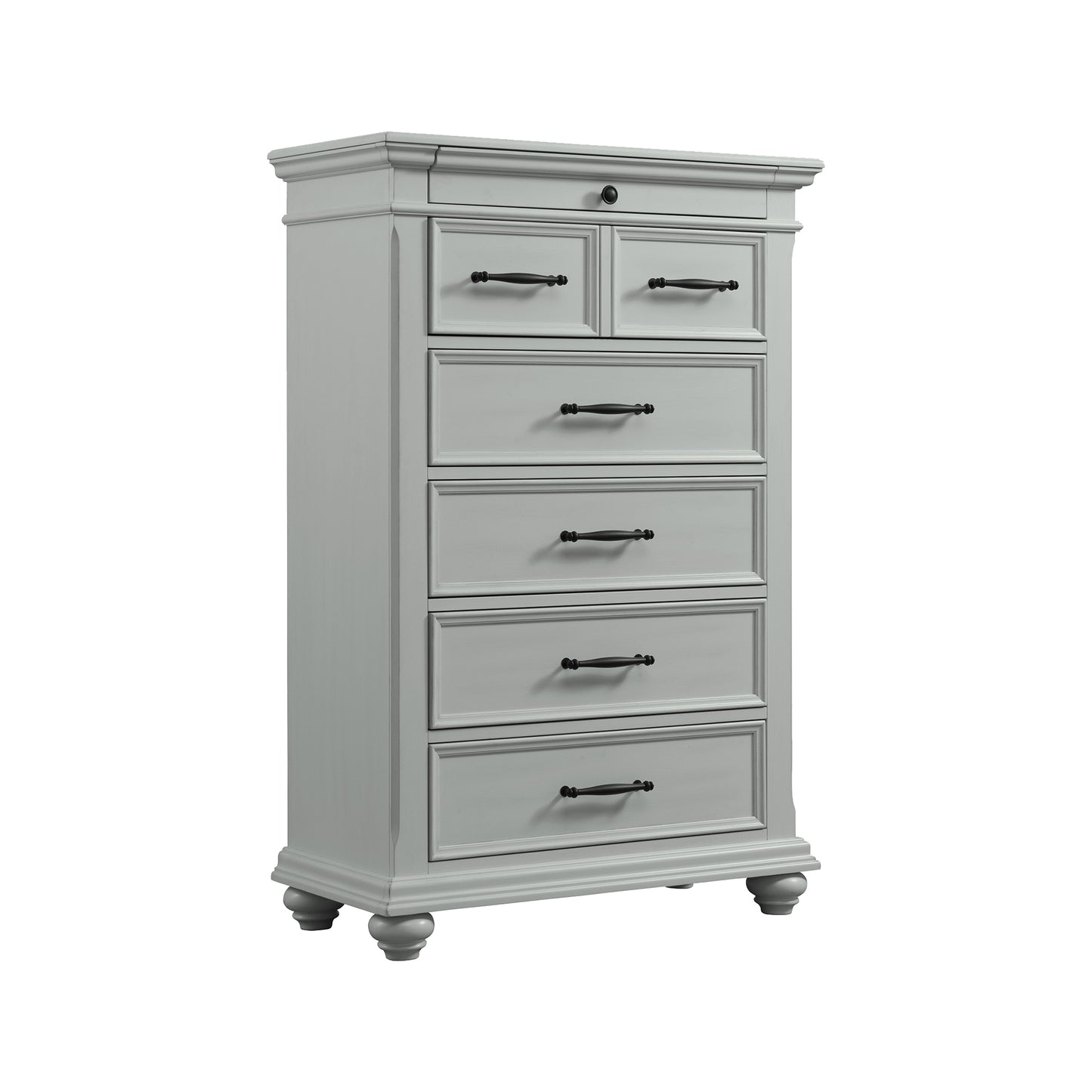 Slater King Platform Storage 5PC Bedroom Set in Grey