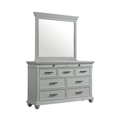 Slater King Platform Storage 6PC Bedroom Set in Grey