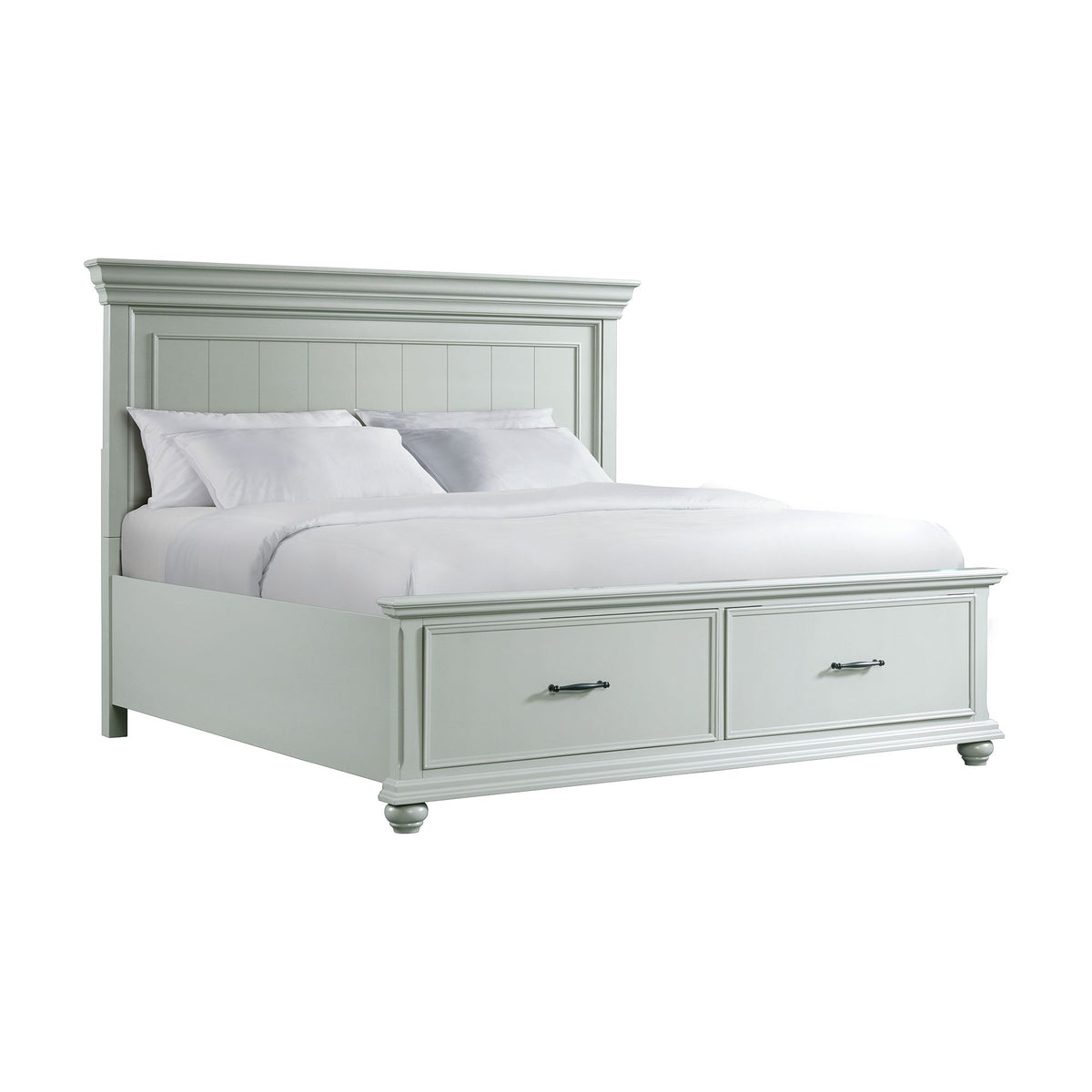 Slater King Platform Storage 5Pc Bedroom Set In Grey