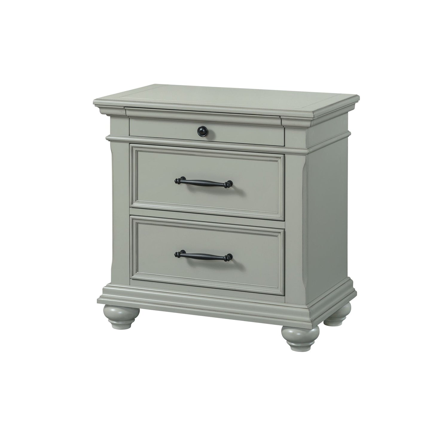 Slater Nightstand w/USB Grey