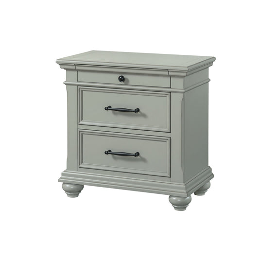 Slater Nightstand w/USB Grey