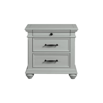 Slater Nightstand w/USB Grey
