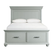 Slater Queen Platform Storage Bed in Grey
