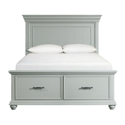 Slater Queen Platform Storage Bed in Grey