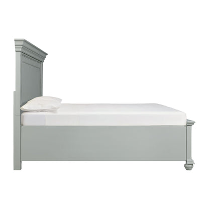 Slater Queen Platform Storage Bed in Grey
