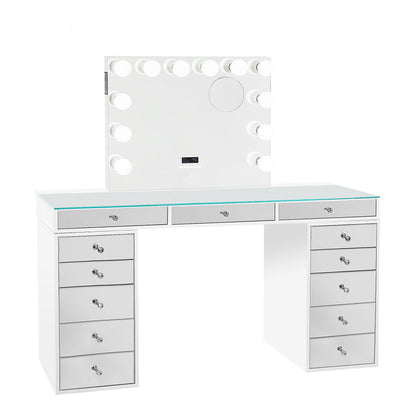 SlayStation® Pro 2.0 Mirrored Tabletop + Vanity Mirror + 5 Drawer Units Bundle