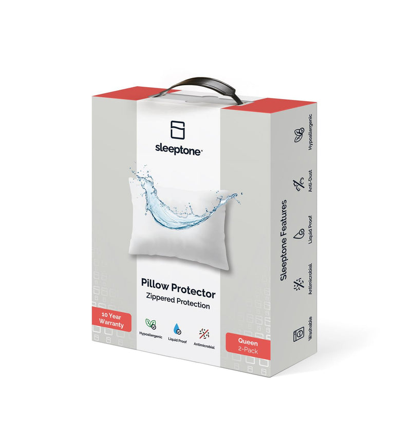 Sleeptone Queen Waterproof Pillow Protectors (2 Pack)