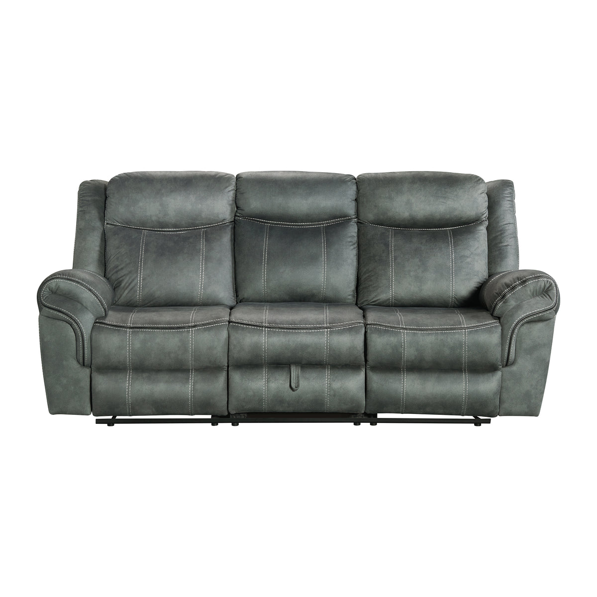 Sorrento 2Pc Living Room Set In Fb367 Charcoal-Sofa & Loveseat