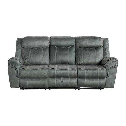 Sorrento 2Pc Living Room Set In Fb367 Charcoal-Sofa & Loveseat