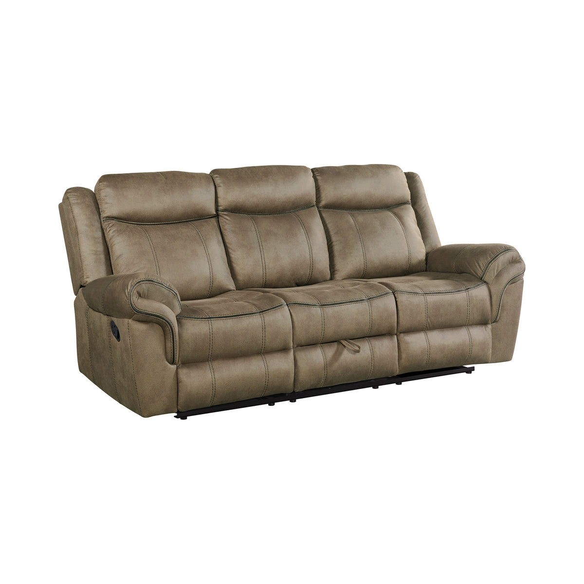 Sorrento 3Pc Living Room Set In T101 Brown-Sofa, Loveseat & Recliner