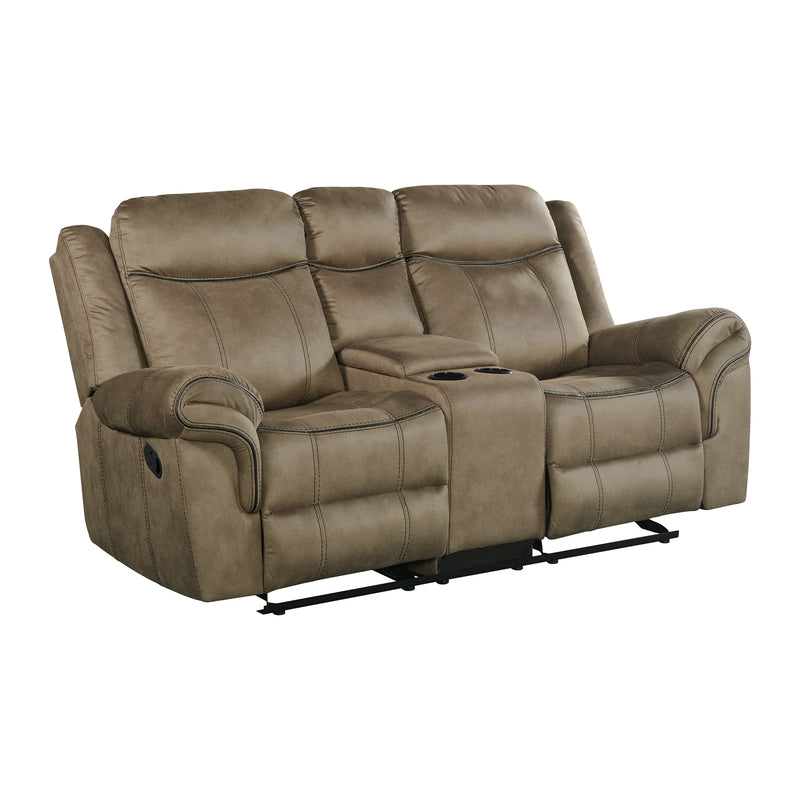 Sorrento Motion Loveseat With Console In T101 Brown