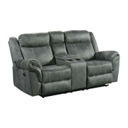 Sorrento 3PC Living Room Set in FB367 Charcoal-Sofa, Loveseat & Recliner