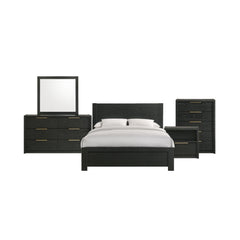 South Bend Full 5PC Bedroom Set in Black