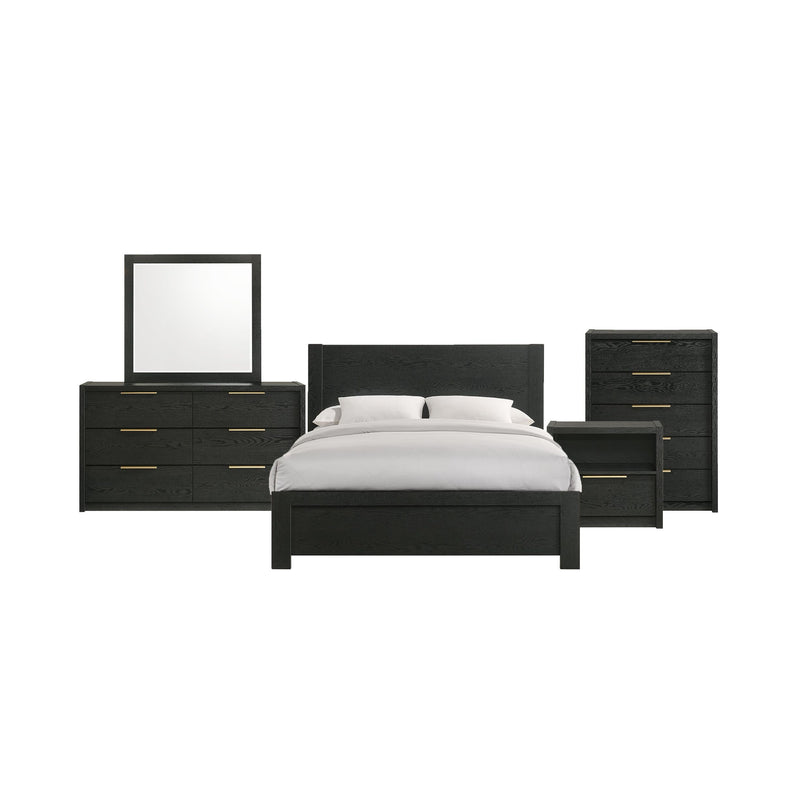 South Bend Full 5PC Bedroom Set in Black
