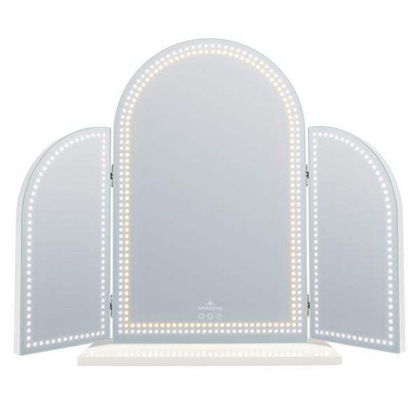 Stage Lite Arch Trifold Vanity Mirror