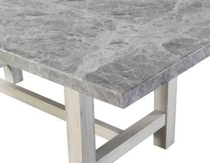 Canova 78-inch Gray Marble Dining Table