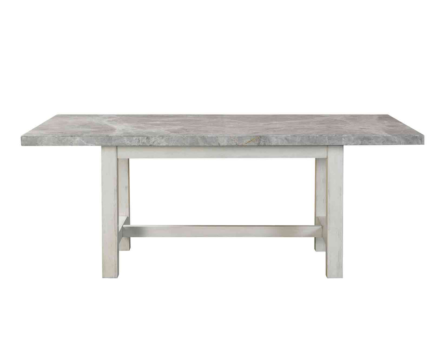 Canova 78-inch Gray Marble Dining Table