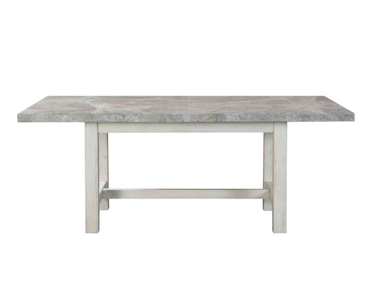 Canova 78-inch Gray Marble Dining Table