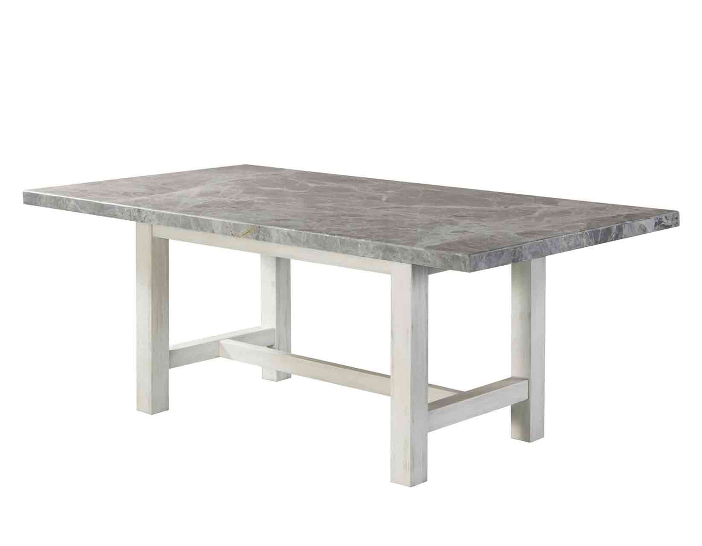 Canova 78-inch Gray Marble Dining Table