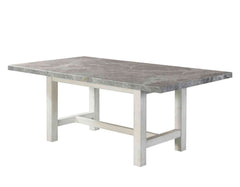 Canova 78-inch Gray Marble Dining Table