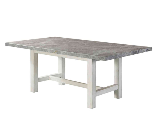 Canova 78-inch Gray Marble Dining Table