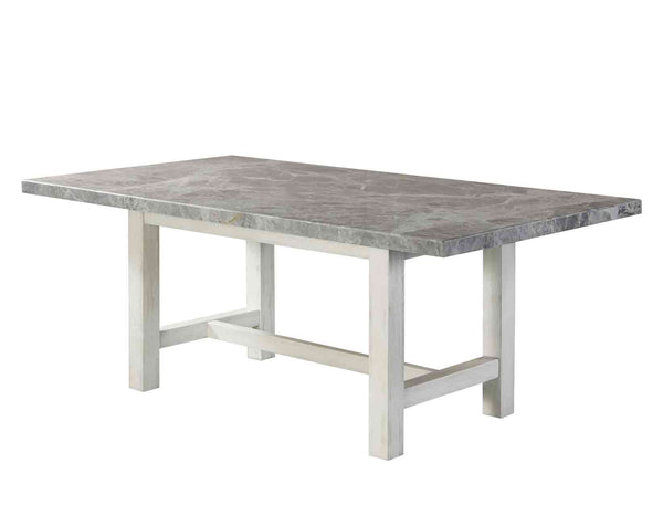 Canova 78-inch Gray Marble Dining Table