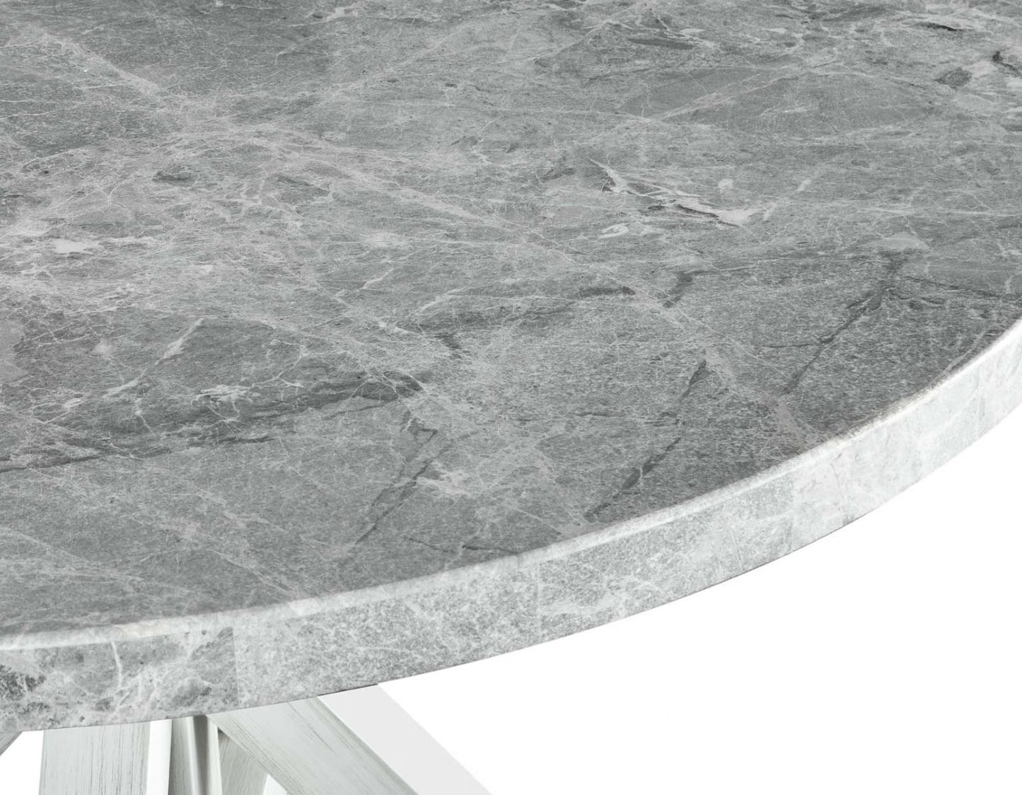 Canova Round Gray Marble Dining Table